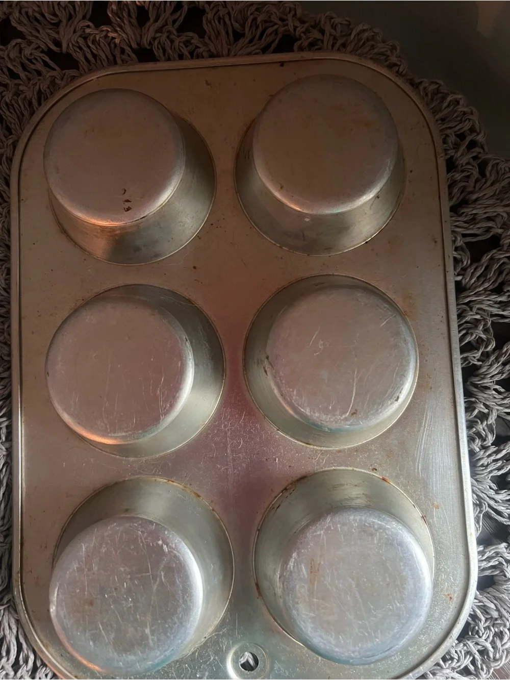 Vintage Mirro Aluminum mini and regular Muffin and Cupcake Pan Set 2
